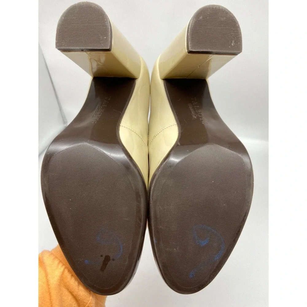 Talbots Pumps Women Sz 9B Mary Jane Cream Pumps Genuine Leather‎ Classy Brazil
